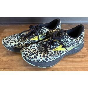 Brooks Shoes Women Size 11.5 Adrenaline GTS 21 Black Nightlife Cheetah Running